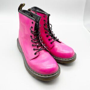Doc Martens UK 3 US Women's 5 Hot Pink 8 Eye Side Zip Combat Boots Delaney Girls